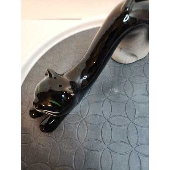 VTG Dan Brechner & Co Slinky Cat Pepper Shaker Ceramic 7.5 Inches Replacement - Picture 5 of 7